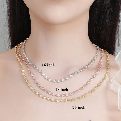 Aura Nova Bubble Bezel Moissanite Chain