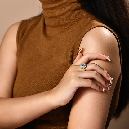 Grand Moissanite Oval Cluster Ring