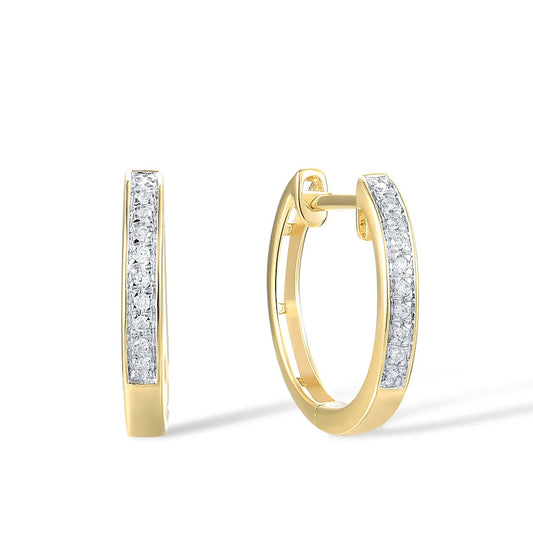 Éclat Diamond Channel Huggie Hoops