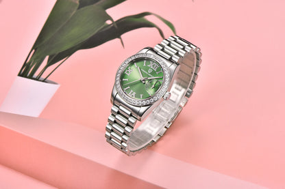 Éclat Pavé Bezel Stainless Steel Watch