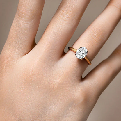 Oval Moissanite Solitaire Ring