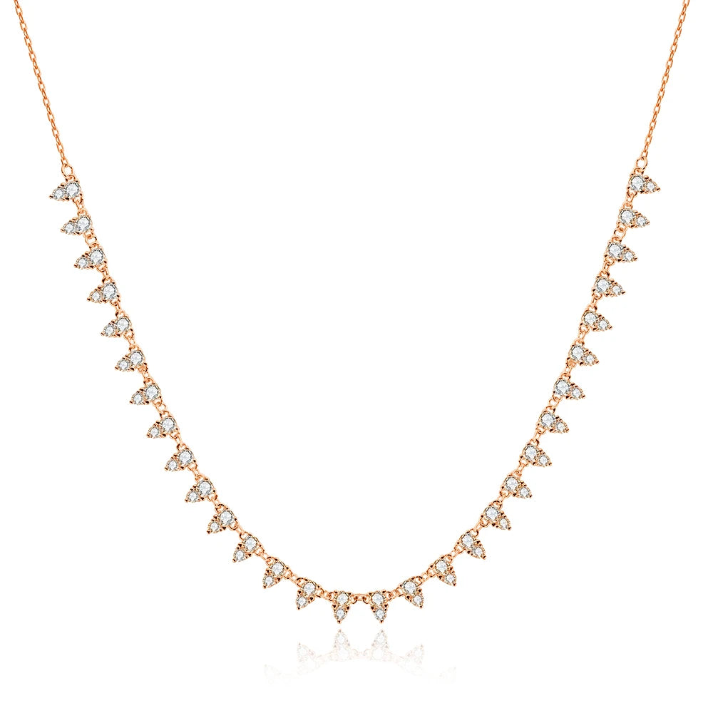Aura Nova Pear Moissanite Tennis Chain