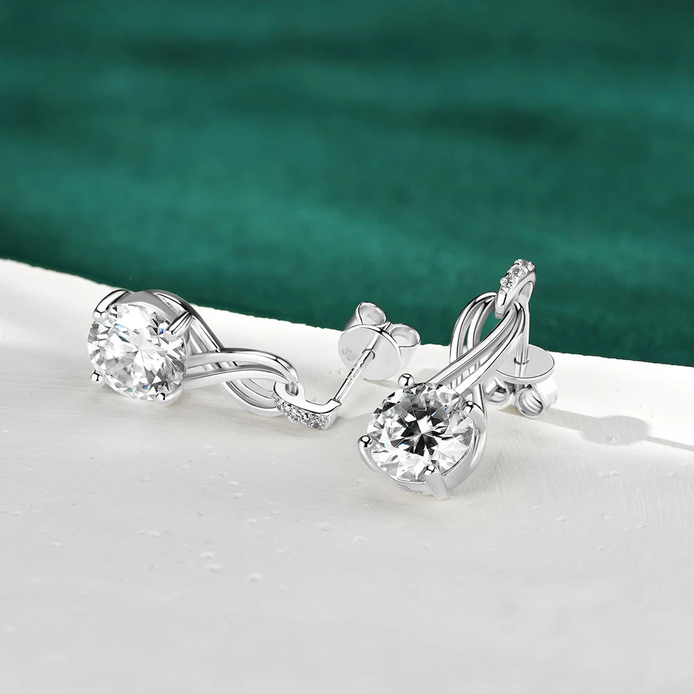 Lumine Moissanite Hoop Earrings