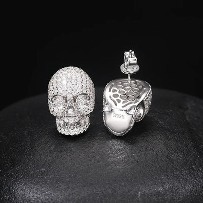 Phantom Iced Skull Sterling Studs