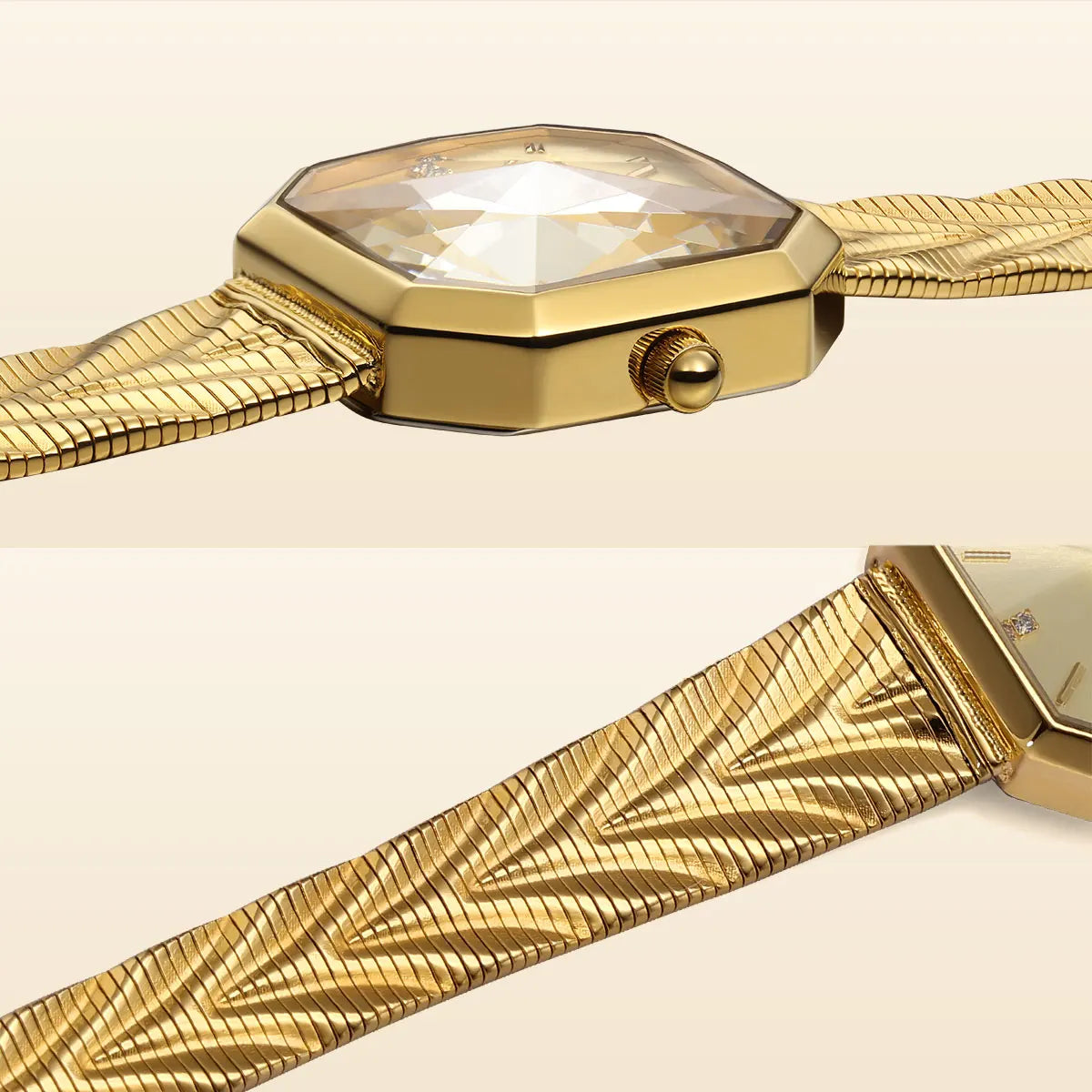 Fleur Octagon Engraved Watch