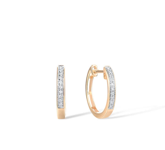 Éclat Diamond Channel Huggie Hoops